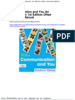 Communication and You An Introduction 1st Edition Ohair Solutions Manual