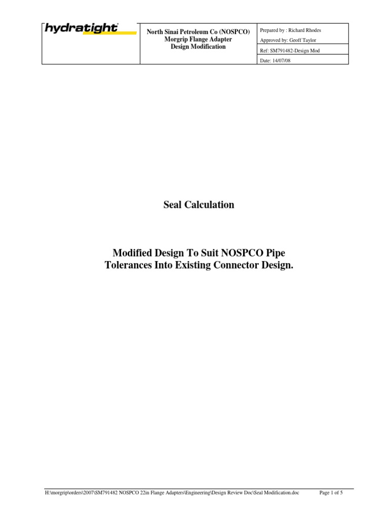 Seal Calculation PDF
