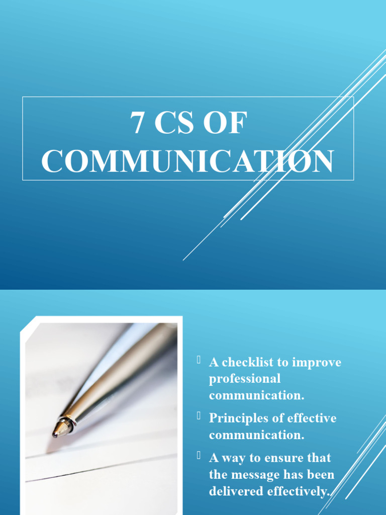 7 Cs Of Communication Pdf Communication Linguistics