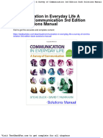 Communication in Everyday Life A Survey of Communication 3rd Edition Duck Solutions Manual