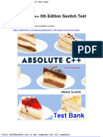 Absolute C 5th Edition Savitch Test Bank