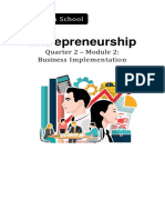 Q4-Week-7 and 8-Entrepreneurship - Module-2 - Business-Implementation