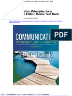 Communication Principles For A Lifetime 5th Edition Beebe Test Bank