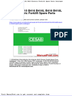 Cesab b415 b416 b416l b418 b418l b420 Electric Forklift Spare Parts Catalogue