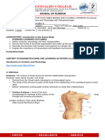 ABARRACOSO - Week 1 Introduction To Human Anatomy and Physiology With Pathophysiology