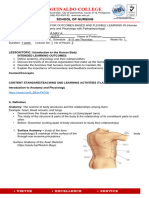 Week 1 Introduction To Human Anatomy and Physiology With Pathophysiology