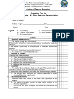Evaluation Tool For Class Demonstration of Field Study 1 2