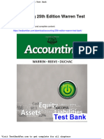 Accounting 25th Edition Warren Test Bank