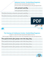 T L 54046 The Journey To Continuous Cursive Ks1 Handwriting Pangrams Assessment Activity Sheets English Ver 1
