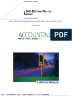 Accounting 26th Edition Warren Solutions Manual