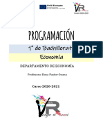 Programacion 1o Bach Economia