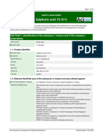 Sulphuric Acid 15-51% MSDS Acinor