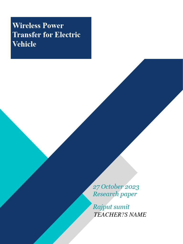 Wireless Power Transfer For Electric Vehicle 3 | PDF | Electric Vehicle ...
