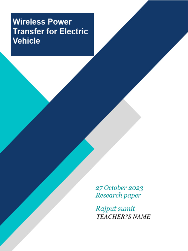 Wireless Charging for Electric Vehicles | PDF | Electric Vehicle ...