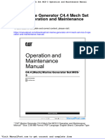 Cat Marine Generator c4 4 Mech Set Mcs 3 Operation and Maintenance Manual