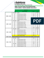 Jadwal Kuliah TA 2018 2019 Ganjil