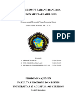 Analisis Swot Barang Dan Jasa PT - Lion Air