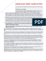 Lutte Contre Le Feu - Précieux Conseils