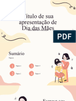 Apresentação de Dia Das Mães Ilustração Infantil Rosa e Amarelo Pastel