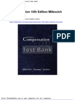 Compensation 10th Edition Milkovich Test Bank