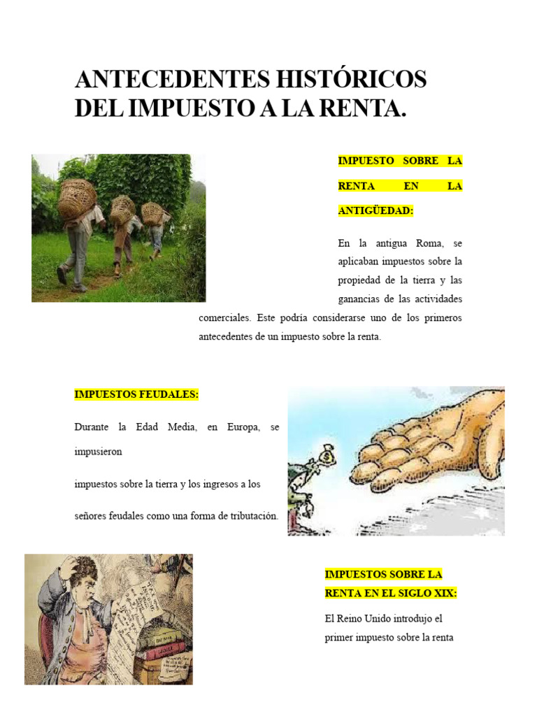 Historia del Impuesto a la Renta | PDF | Impuestos | Impuesto sobre la ...