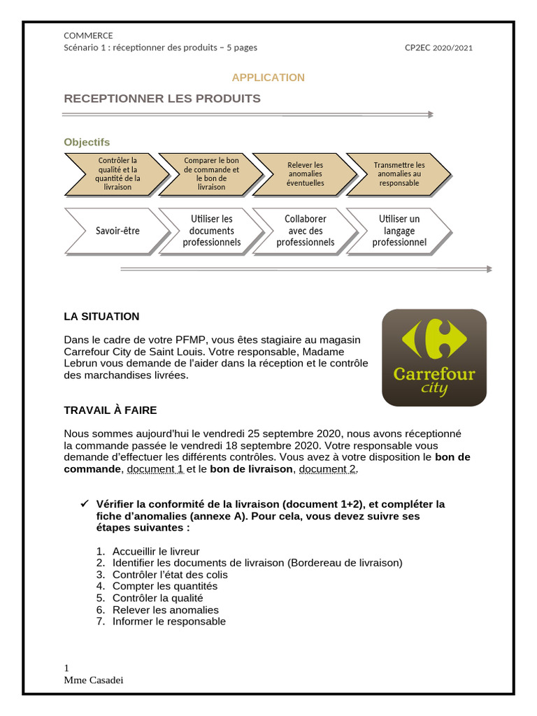 Réception et contrôle des marchandises | PDF