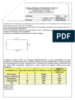 Avaliação Bimestral de Física