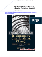 Implementing Organizational Change 3rd Edition Spector Solutions Manual