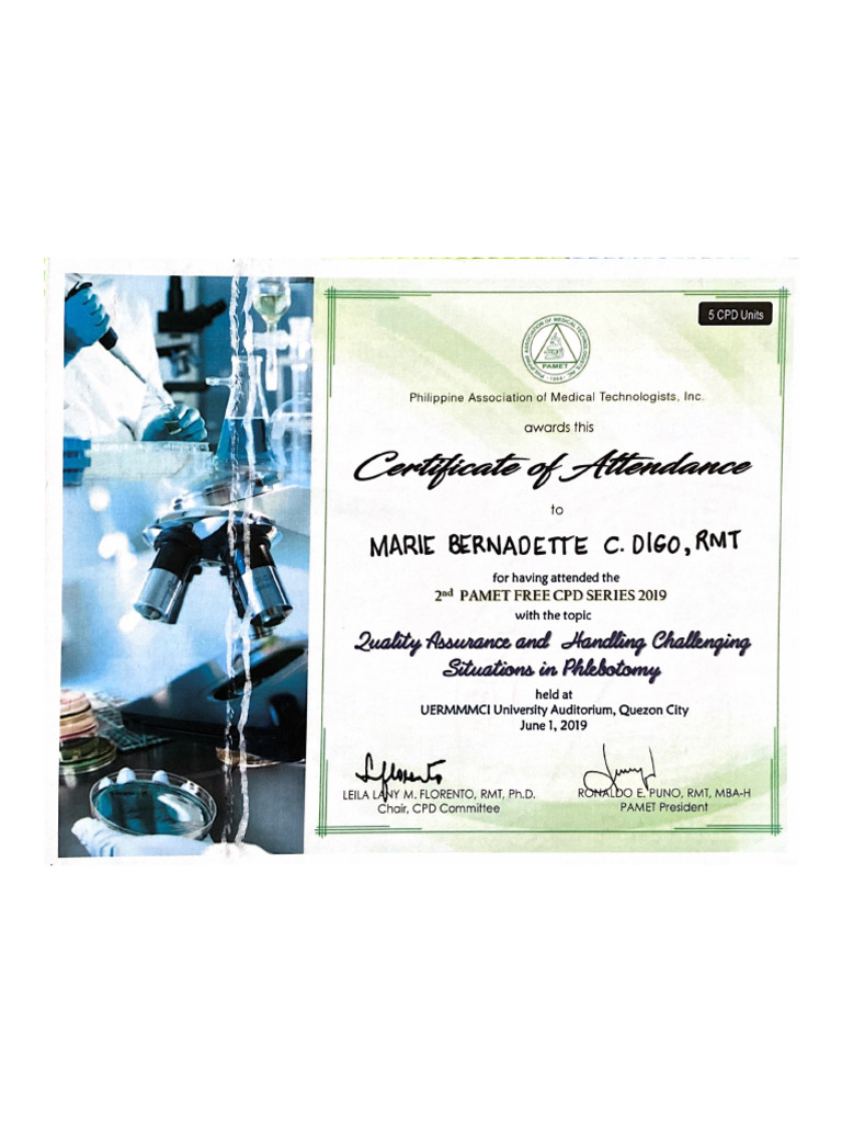 QA Certificate | PDF