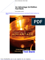 Competing For Advantage 3rd Edition Hoskisson Test Bank