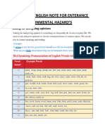 GRADE 11 ENGLISH NOTE FOR ENTRANCE