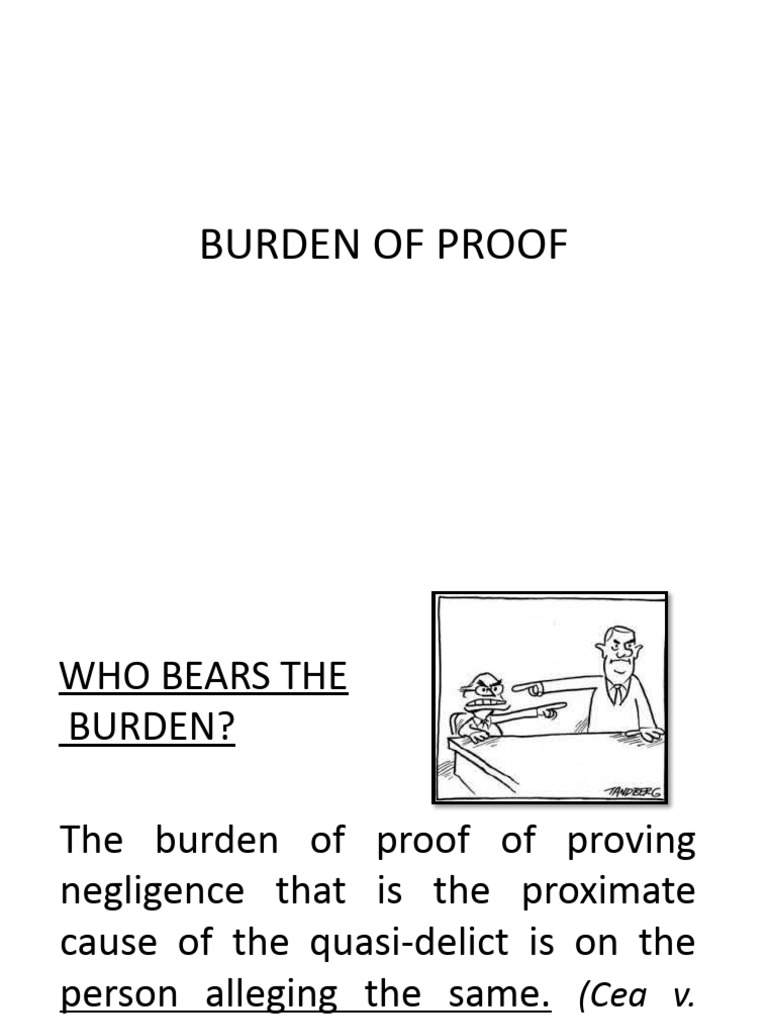 Burden of Proof PDF