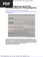 Chevrolet Silverado 2016 2018 Workshop Manual Wiring Diagrams