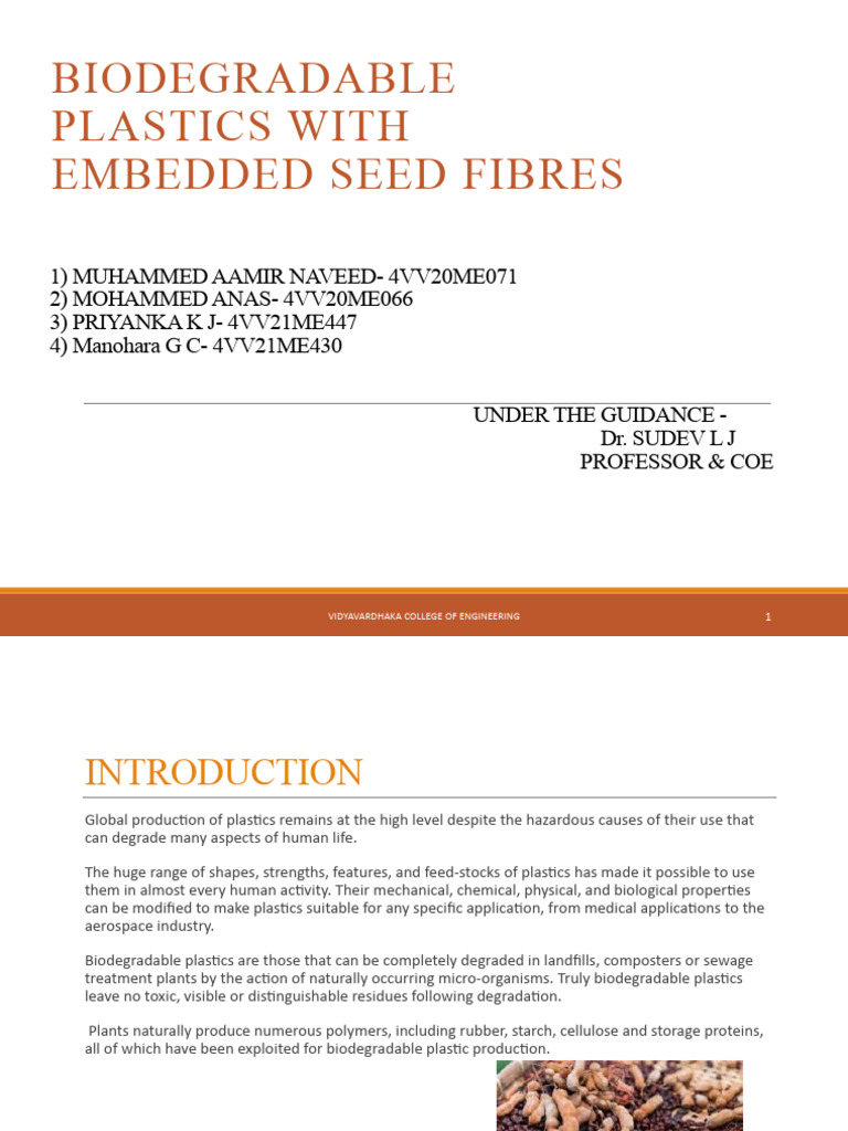 Biodegradable Plastics with Seeds | PDF | Biodegradation | Plastic