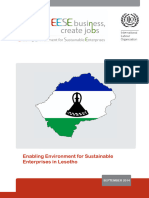 Enabling Environment For Sustainable Enterprises in Lesotho: September 2014