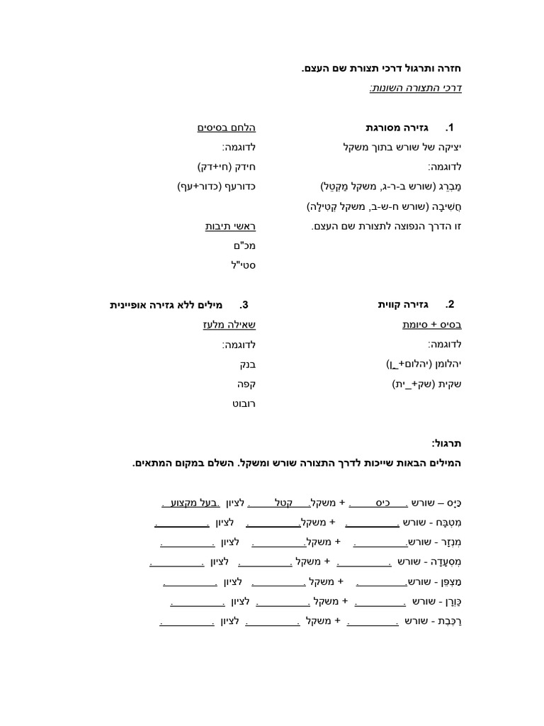 אא דרכי תצורת השם | PDF