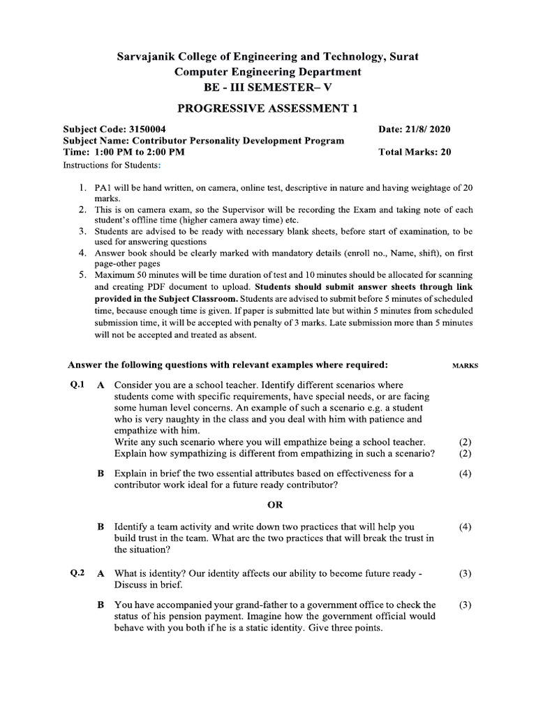 Contributor Personality Development Program | PDF