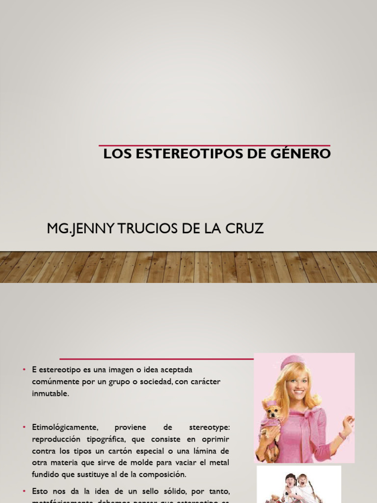 Estereotipos de Género y Sociales | PDF | Estereotipos