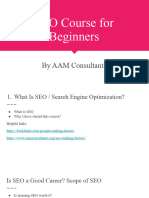 SEO Course For Beginners: by AAM Consultants