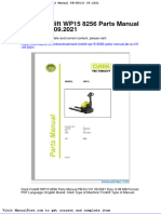 Clark Forklift Wp15 8256 Parts Manual PB Eu131!09!2021