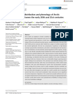Comparison of The Distribution and Phenology of Arctic Mountain Plants Between The Early 20th and 21st Centuries