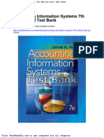 Accounting Information Systems 7th Edition Hall Test Bank
