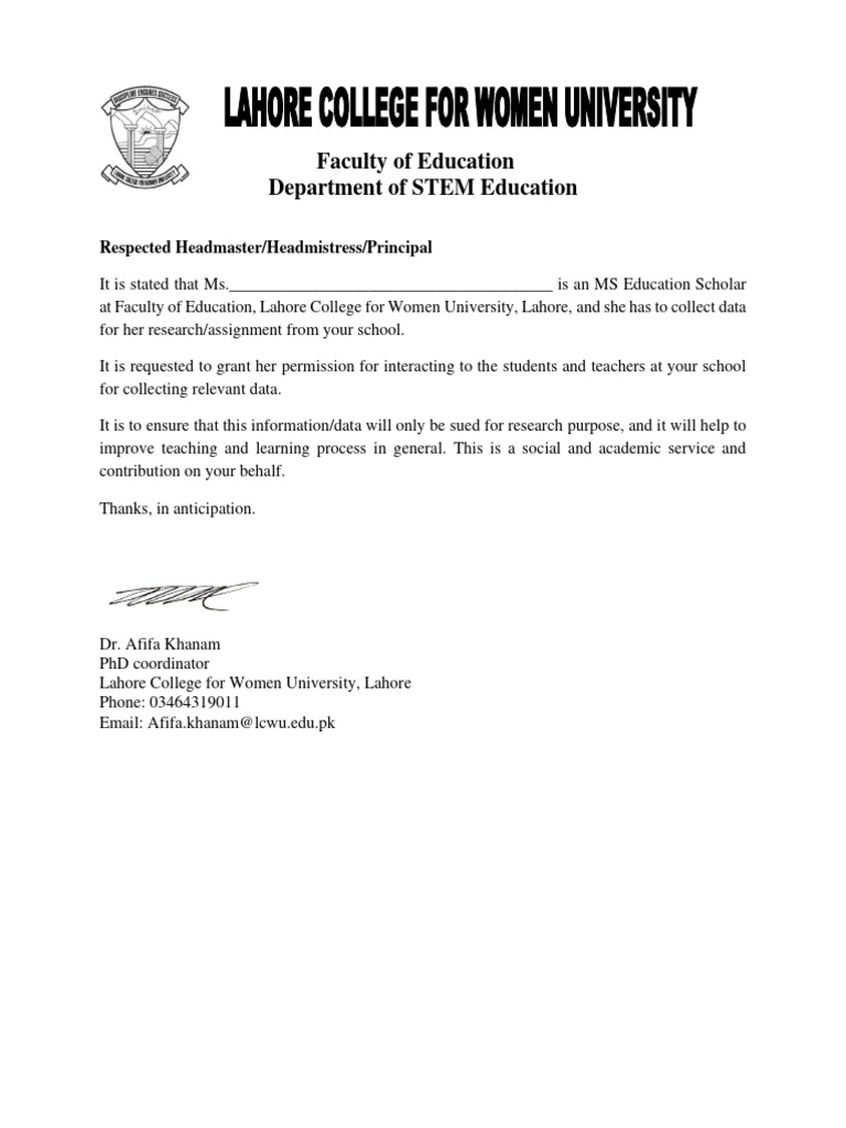 Permission Letter | PDF