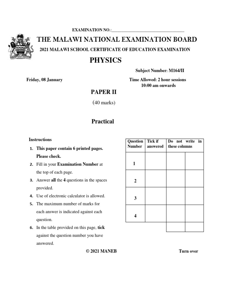 Physics 2021 paper ii pdf physical quantities metrology