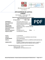 Canete Corte Superior de Justicia: Cargo de Presentación Electrónica de Documento (Mesa de Partes Electrónica) 11204