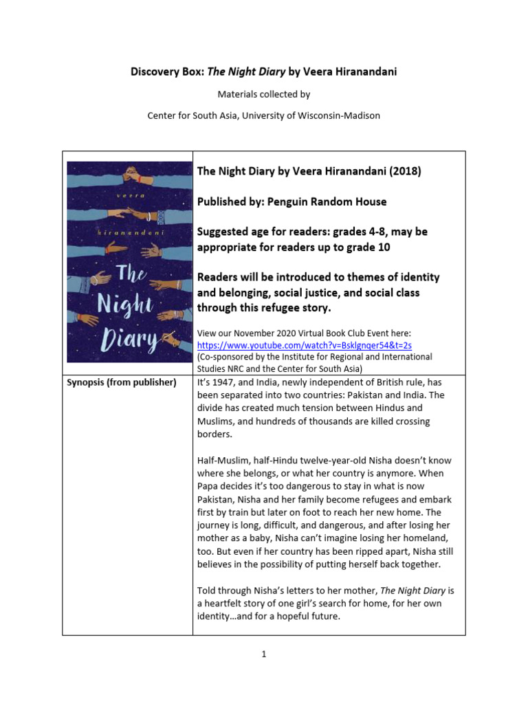 Exploring Identity in The Night Diary | PDF | Pakistan | Kashmir