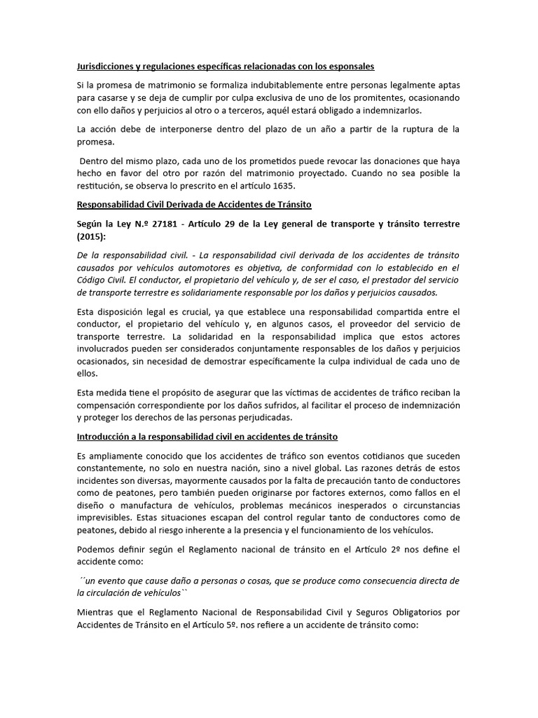 Responsabilidad Accidentes De Transito Pdf Accidente De Tráfico