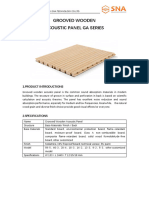 Grooved Wooden Acoustic Panel Data Sheet