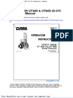 Clark Forklift Ut40d Ut60d Oi 375 Operators Manual