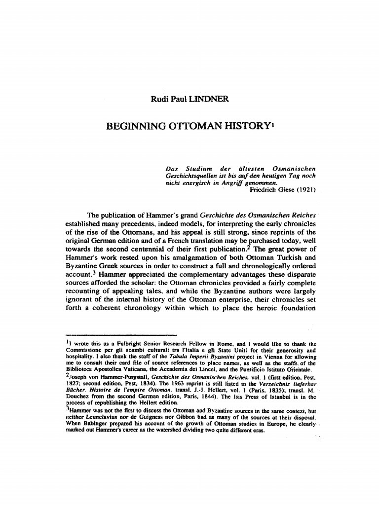 Beginning Ottoman History PDF
